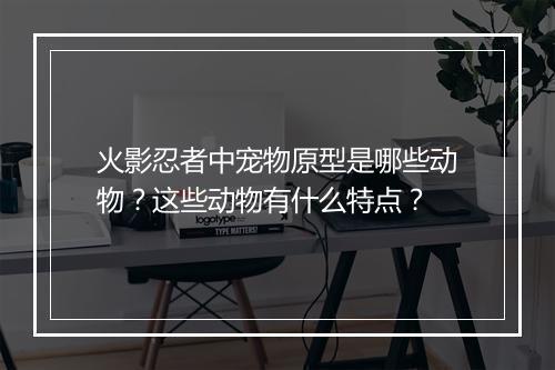火影忍者中宠物原型是哪些动物？这些动物有什么特点？