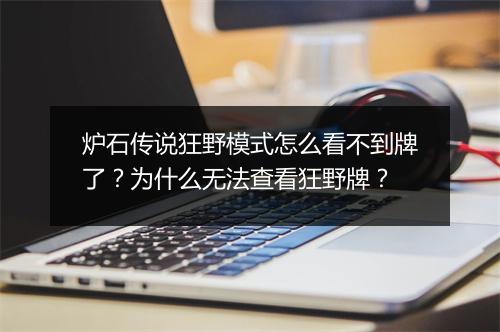 炉石传说狂野模式怎么看不到牌了？为什么无法查看狂野牌？