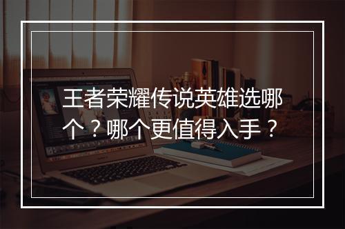 王者荣耀传说英雄选哪个？哪个更值得入手？