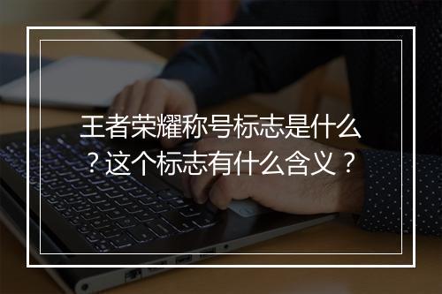 王者荣耀称号标志是什么？这个标志有什么含义？