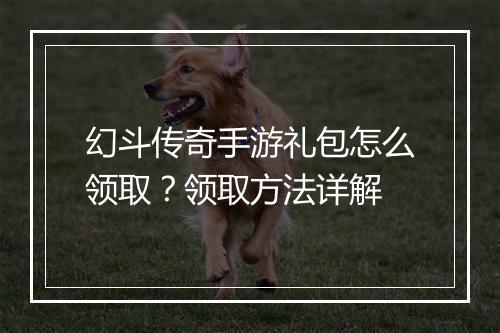 幻斗传奇手游礼包怎么领取？领取方法详解