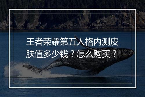 王者荣耀第五人格内测皮肤值多少钱？怎么购买？