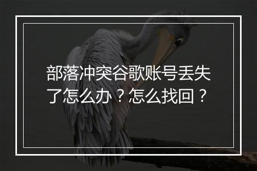 部落冲突谷歌账号丢失了怎么办？怎么找回？