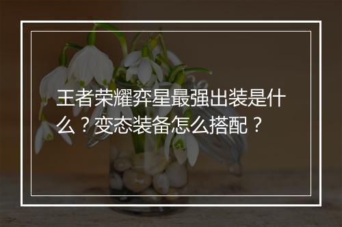 王者荣耀弈星最强出装是什么？变态装备怎么搭配？