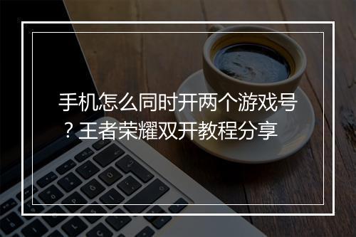 手机怎么同时开两个游戏号？王者荣耀双开教程分享