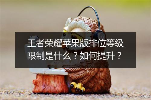 王者荣耀苹果版排位等级限制是什么？如何提升？