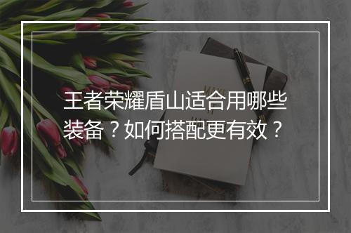 王者荣耀盾山适合用哪些装备？如何搭配更有效？