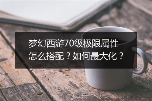 梦幻西游70级极限属性怎么搭配？如何最大化？
