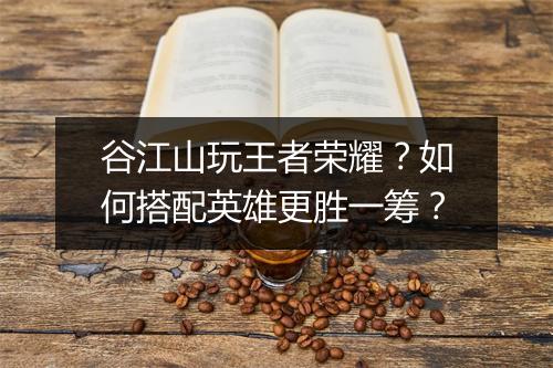 谷江山玩王者荣耀？如何搭配英雄更胜一筹？