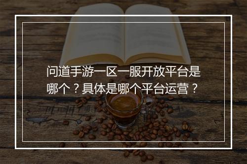 问道手游一区一服开放平台是哪个？具体是哪个平台运营？