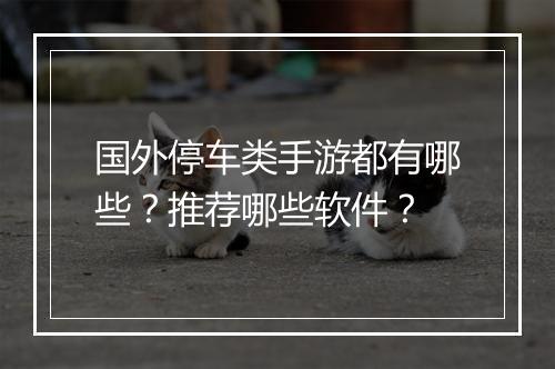 国外停车类手游都有哪些？推荐哪些软件？