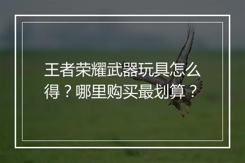 王者荣耀武器玩具怎么得？哪里购买最划算？