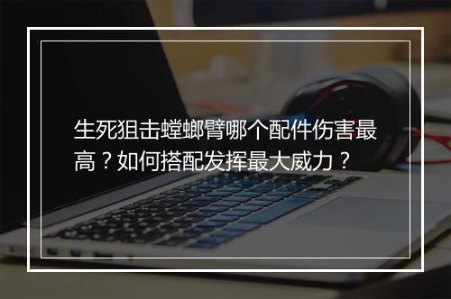生死狙击螳螂臂哪个配件伤害最高？如何搭配发挥最大威力？