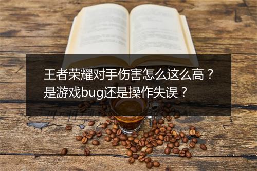 王者荣耀对手伤害怎么这么高？是游戏bug还是操作失误？