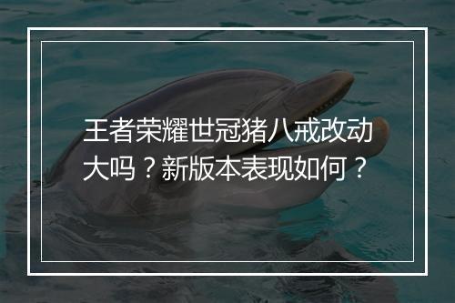 王者荣耀世冠猪八戒改动大吗？新版本表现如何？