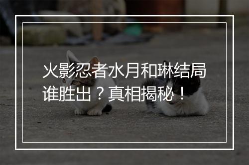 火影忍者水月和琳结局谁胜出？真相揭秘！