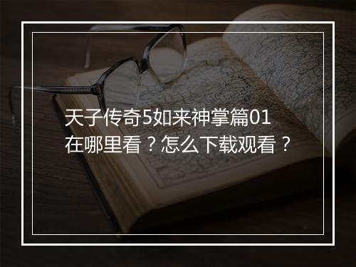 天子传奇5如来神掌篇01在哪里看？怎么下载观看？
