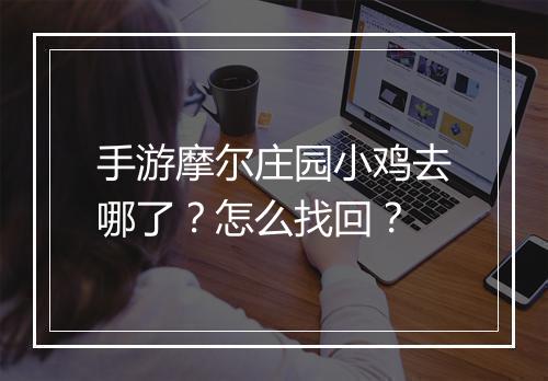 手游摩尔庄园小鸡去哪了？怎么找回？