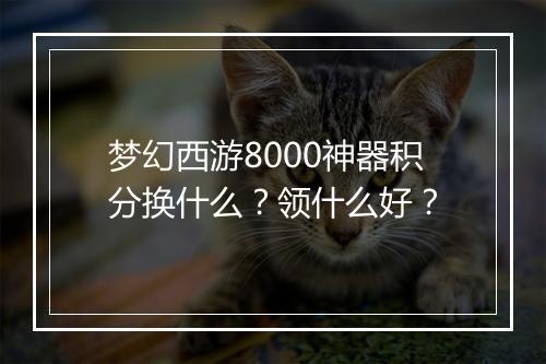 梦幻西游8000神器积分换什么？领什么好？