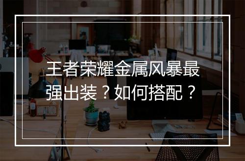 王者荣耀金属风暴最强出装？如何搭配？